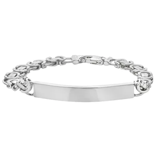 Silver Ladies' Flat Byzantine Id Bracelet 18.39g
